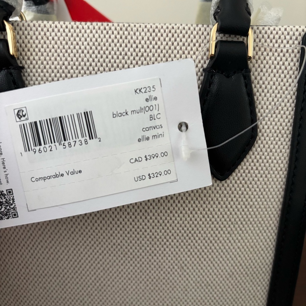 Kate Spade Ellie Mini Canvas Tote Crossbody - New With Tags -Structured Logo Bag - Picture 3 of 10